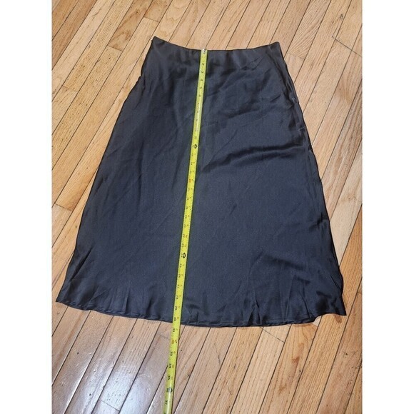 Women's High Waist Black Solid A-line Skirt - Picture 3 of 7
